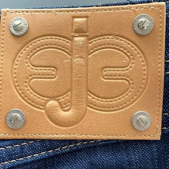 Escada Floral Embroidery Wide Leg Designer Jeans Sz 6 (Euro 36) EUC! - Picture 4 of 7